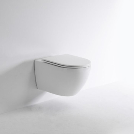 Унитаз подвесной безободковый Tece Spring 9700998 с тонкой крышкой микролифт (система смыва торнадо) фото 3