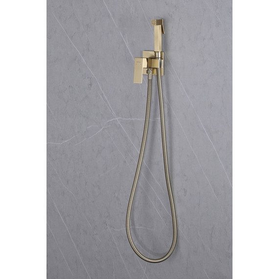 Набор для гигиенического душа Abber Daheim AF8226G, золото матовое фото 3