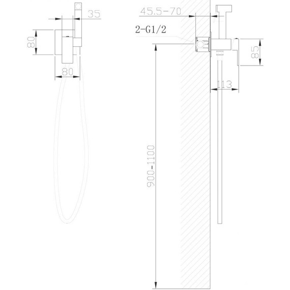 Набор для гигиенического душа Abber Daheim AF8226 фото 4