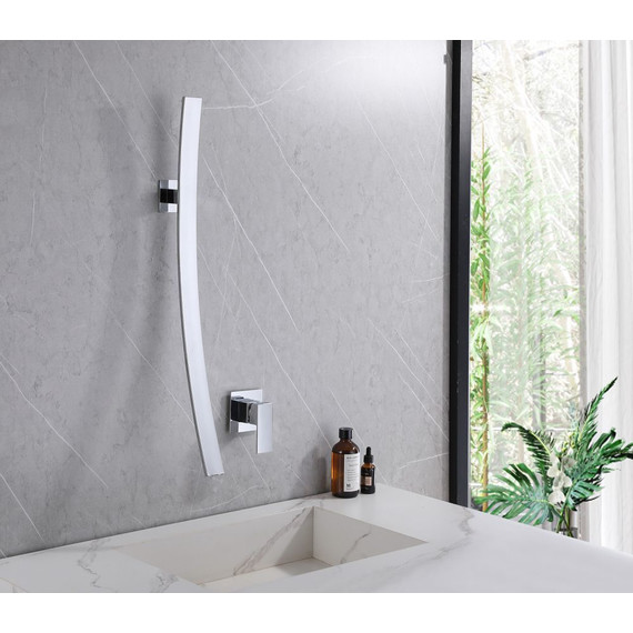 Смеситель для раковины настенный Abber Daheim AF8209 (со скрытой частью) фото 2