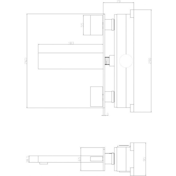 Смеситель для раковины настенный Abber Daheim AF82122B (со скрытой частью) чёрный матовый, Цвет производителя: чёрный матовый фото 3