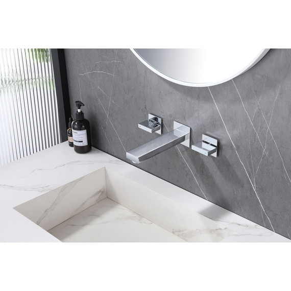 Смеситель для раковины настенный Abber Daheim AF82122 (со скрытой частью), Цвет производителя: хром фото 2