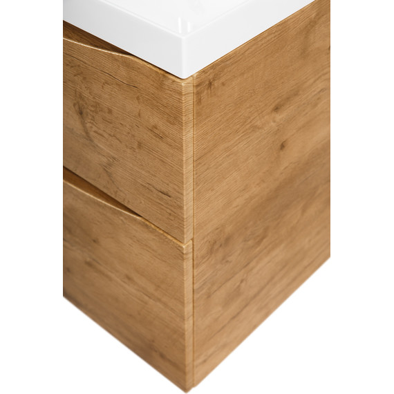 Тумба подвесная с раковиной BelBagno MARINO-H60-700-2C-SO-RN-P 70 см, Rovere Nature фото 7