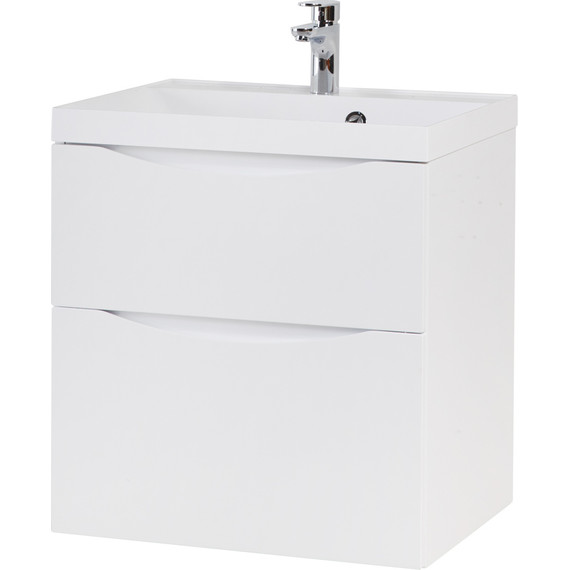 Тумба подвесная с раковиной BelBagno MARINO-H60-700-2C-SO-BL-P 70 см, Bianco Lucido - 2 Тумба подвесная с раковиной BelBagno MARINO-H60-700-2C-SO-BL-P 70 см, Bianco Lucido фото 2