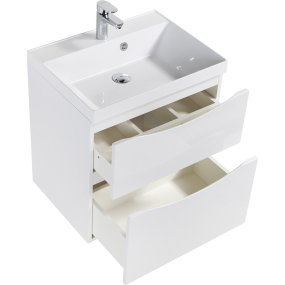 Тумба подвесная с раковиной BelBagno MARINO-H60-600-2C-SO-BL-P 60 см, Bianco Lucido - 5 Тумба подвесная с раковиной BelBagno MARINO-H60-600-2C-SO-BL-P 60 см, Bianco Lucido фото 5