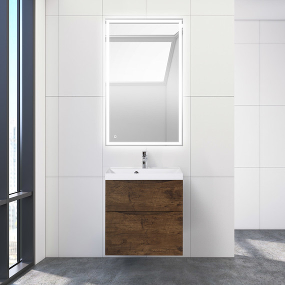 Тумба подвесная с раковиной BelBagno MARINO-H60-600-2C-SO-RW-P 60 см, Rovere Moro - 8 Тумба подвесная с раковиной BelBagno MARINO-H60-600-2C-SO-RW-P 60 см, Rovere Moro фото 8