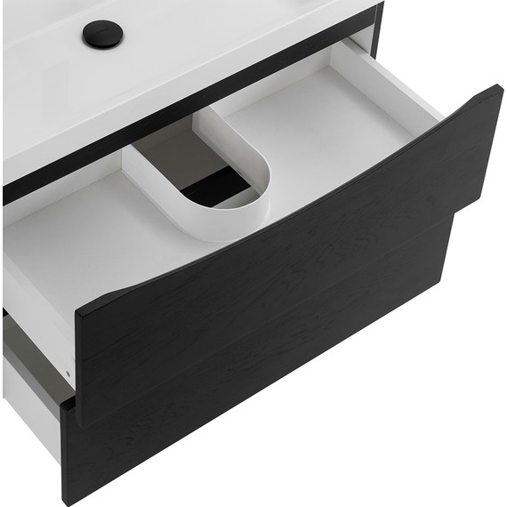 Тумба подвесная с раковиной BelBagno MARINO-800-2C-SO-RCA-P 80 см, Rovere Cioccolato Amaro фото 6