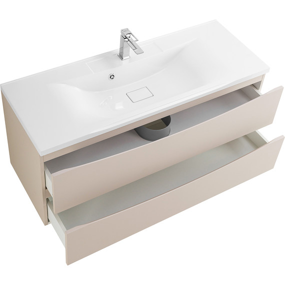 Тумба подвесная с раковиной BelBagno MARINO-1200-2C-SO-CO-P 120 см, Crema Opaco фото 5