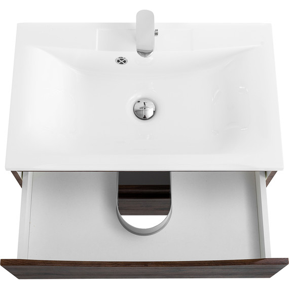 Тумба подвесная с раковиной BelBagno MARINO-750-2C-SO-RW-P 75 см, Rovere Moro фото 4