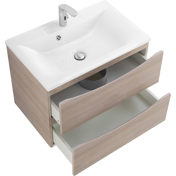 Тумба подвесная с раковиной BelBagno MARINO-650-2C-SO-RG-P 65 см, Rovere Grigio - 3 Тумба подвесная с раковиной BelBagno MARINO-650-2C-SO-RG-P 65 см, Rovere Grigio фото 3