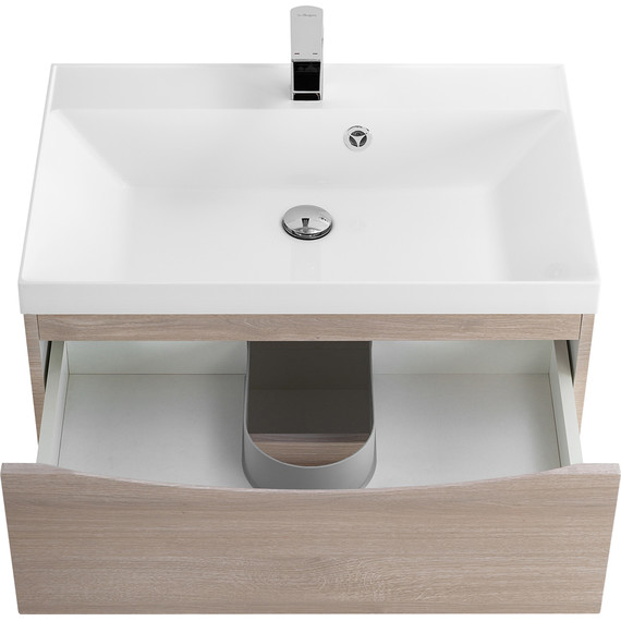 Тумба подвесная с раковиной BelBagno MARINO-700-2C-SO-RG-P 70 см, Rovere Grigio - 7 Тумба подвесная с раковиной BelBagno MARINO-700-2C-SO-RG-P 70 см, Rovere Grigio фото 7