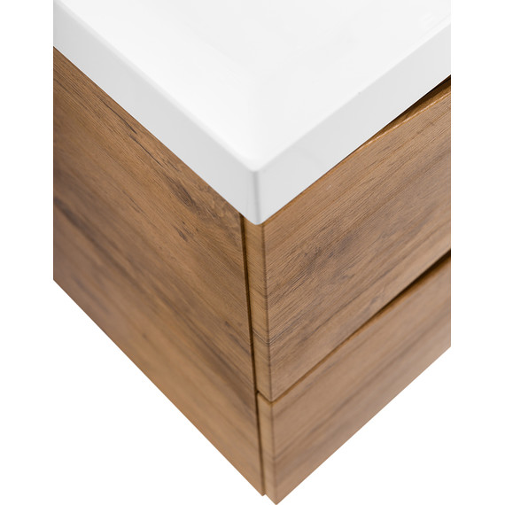 Тумба подвесная с раковиной BelBagno MARINO-600-2C-SO-RN-P 60 см, Rovere Nature фото 8