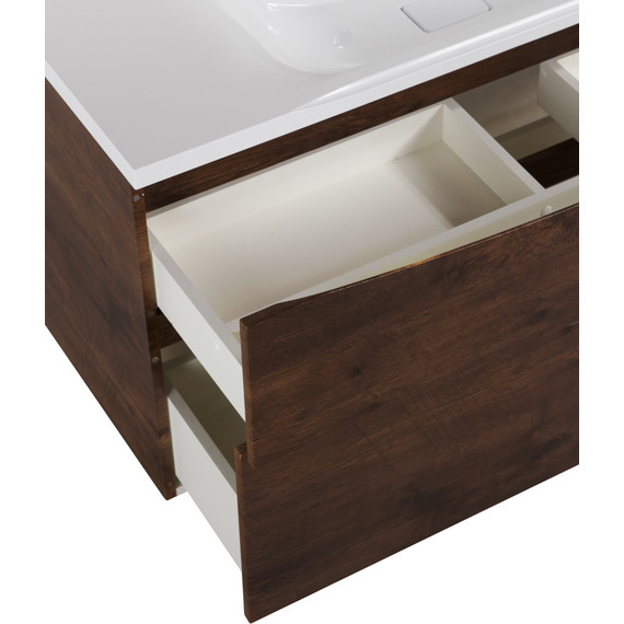 Тумба подвесная с раковиной BelBagno MARINO-H60-1100-2C-SO-RW-P 110 см, Rovere Moro фото 7