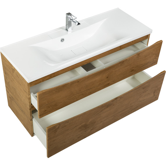 Тумба подвесная с раковиной BelBagno MARINO-H60-1200-2C-SO-RN-P 120 см, Rovere Nature фото 6