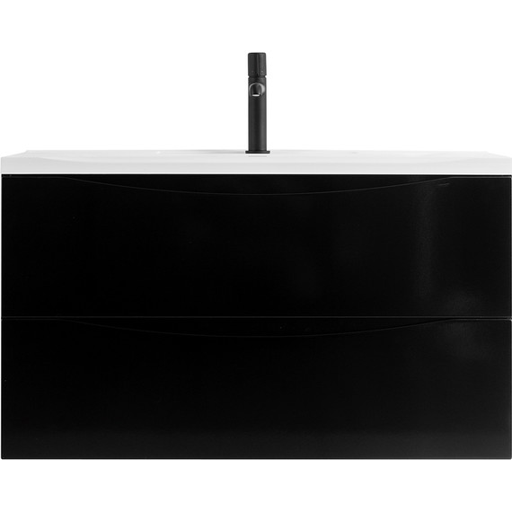 Тумба подвесная с раковиной BelBagno MARINO-800-2C-SO-NL-P 80 см, Nero Lucido фото 5