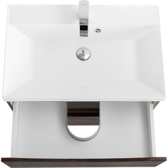 Тумба подвесная с раковиной BelBagno MARINO-700-2C-SO-RW-P 70 см, Rovere Moro фото 4