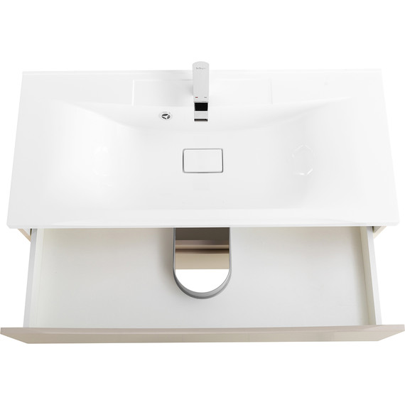 Тумба подвесная с раковиной BelBagno MARINO-1000-2C-SO-CO-P 100 см, Crema Opaco фото 7