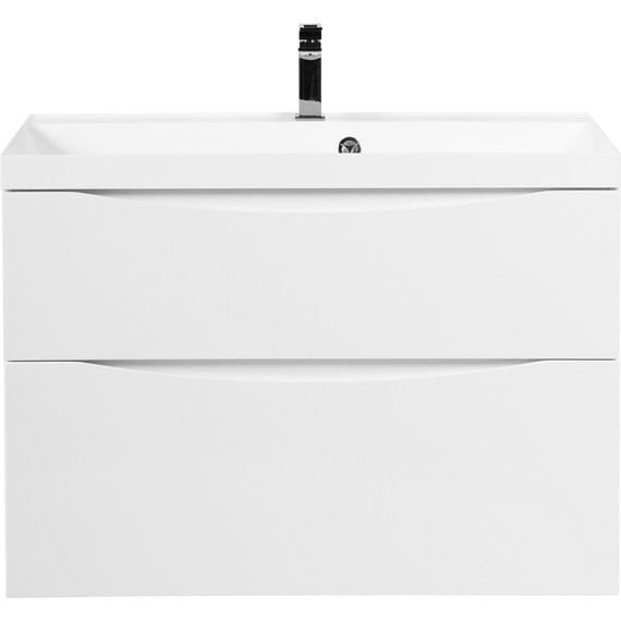 Тумба подвесная с раковиной BelBagno MARINO-H60-800-2C-SO-BL-P 80 см, Bianco Lucido - 2 Тумба подвесная с раковиной BelBagno MARINO-H60-800-2C-SO-BL-P 80 см, Bianco Lucido фото 2