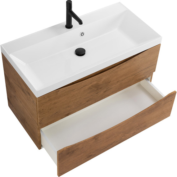 Тумба подвесная с раковиной BelBagno MARINO-900-2C-SO-RN-P 90 см, Rovere Nature - 3 Тумба подвесная с раковиной BelBagno MARINO-900-2C-SO-RN-P 90 см, Rovere Nature фото 3