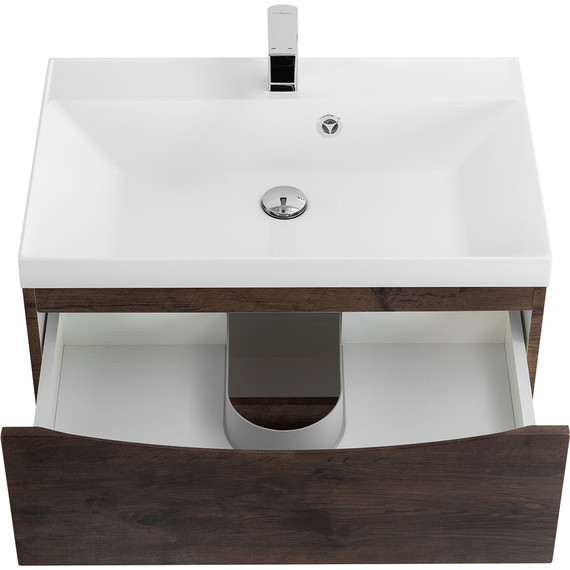 Тумба подвесная с раковиной BelBagno MARINO-700-2C-SO-RW-P 70 см, Rovere Moro фото 7