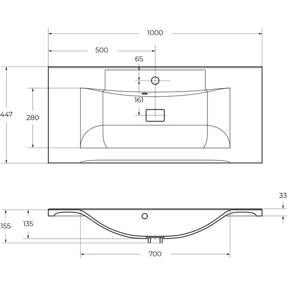Тумба подвесная с раковиной BelBagno MARINO-1000-2C-SO-CO-P 100 см, Crema Opaco фото 11