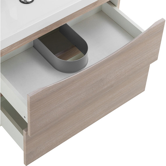 Тумба подвесная с раковиной BelBagno MARINO-700-2C-SO-RG-P 70 см, Rovere Grigio - 6 Тумба подвесная с раковиной BelBagno MARINO-700-2C-SO-RG-P 70 см, Rovere Grigio фото 6