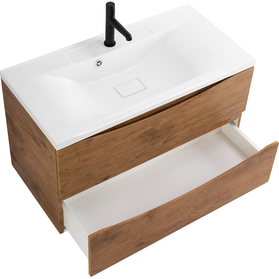 Тумба подвесная с раковиной BelBagno MARINO-1000-2C-SO-RN-P 100 см, Rovere Nature - 3 Тумба подвесная с раковиной BelBagno MARINO-1000-2C-SO-RN-P 100 см, Rovere Nature фото 3