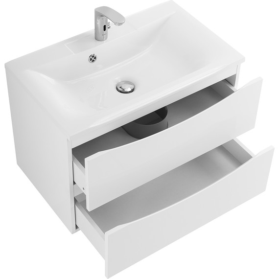 Тумба подвесная с раковиной BelBagno MARINO-750-2C-SO-BL-P 75 см, Bianco Lucido - 6 Тумба подвесная с раковиной BelBagno MARINO-750-2C-SO-BL-P 75 см, Bianco Lucido фото 6