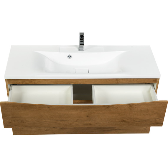 Тумба подвесная с раковиной BelBagno MARINO-H60-1200-2C-SO-RN-P 120 см, Rovere Nature фото 5