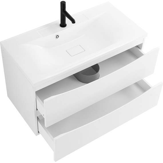 Тумба подвесная с раковиной BelBagno MARINO-1000-2C-SO-BO-P 100 см, Bianco Opaco - 5 Тумба подвесная с раковиной BelBagno MARINO-1000-2C-SO-BO-P 100 см, Bianco Opaco фото 5