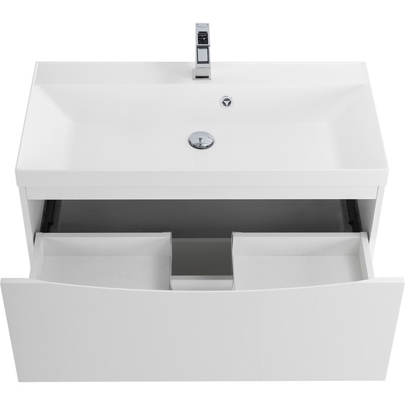 Тумба напольная с раковиной BelBagno MARINO-900-2C-PIA-BL-P 90 см, белый фото 13