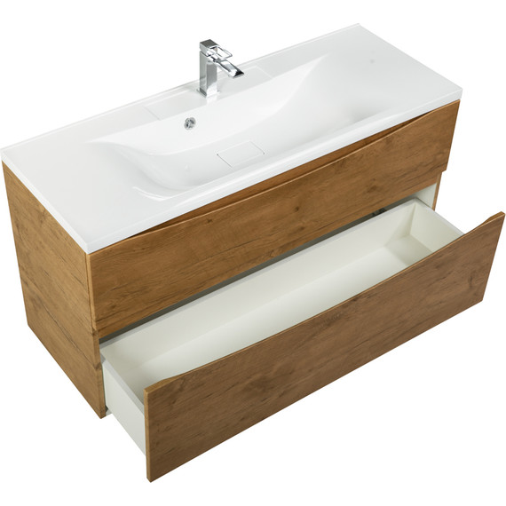 Тумба подвесная с раковиной BelBagno MARINO-H60-1200-2C-SO-RN-P 120 см, Rovere Nature фото 4