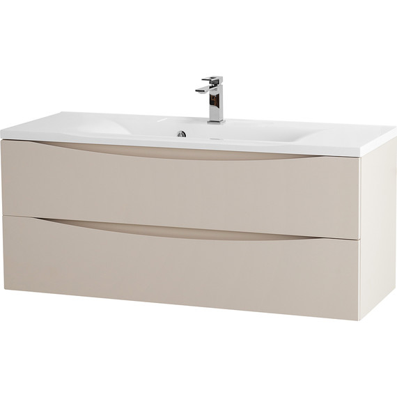Тумба подвесная с раковиной BelBagno MARINO-1200-2C-SO-CO-P 120 см, Crema Opaco фото 2