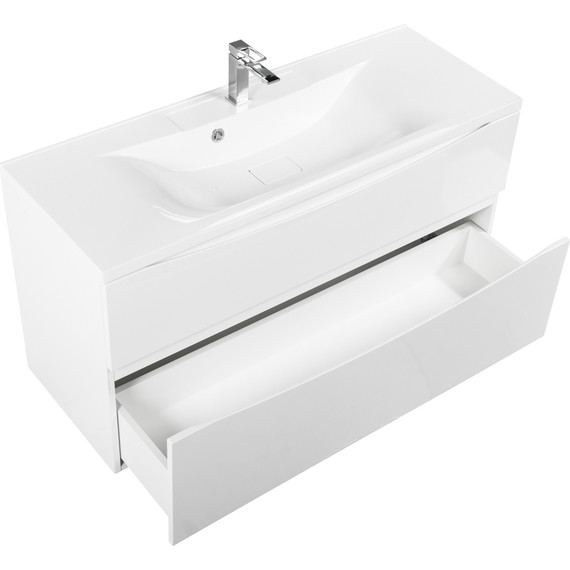 Тумба подвесная с раковиной BelBagno MARINO-H60-1000-2C-SO-BL-P 100 см, Bianco Lucido - 3 Тумба подвесная с раковиной BelBagno MARINO-H60-1000-2C-SO-BL-P 100 см, Bianco Lucido фото 3