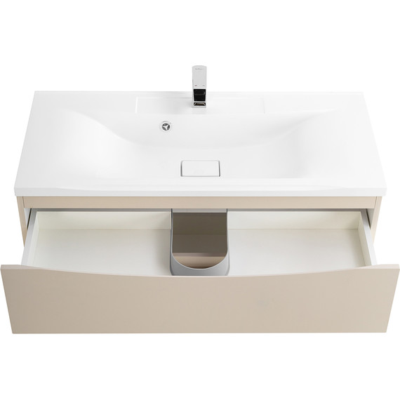 Тумба подвесная с раковиной BelBagno MARINO-1000-2C-SO-CO-P 100 см, Crema Opaco фото 4