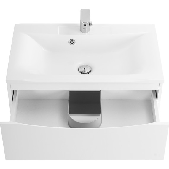 Тумба подвесная с раковиной BelBagno MARINO-750-2C-SO-BO-P 75 см, Bianco Opaco фото 8