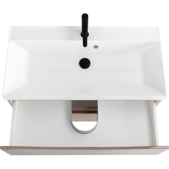 Тумба подвесная с раковиной BelBagno MARINO-900-2C-SO-CL-P 90 см, Cappuccino Lucido фото 4