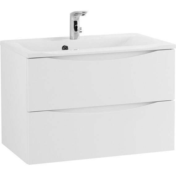 Тумба подвесная с раковиной BelBagno MARINO-750-2C-SO-BO-P 75 см, Bianco Opaco фото 2