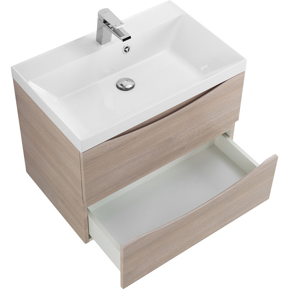 Тумба подвесная с раковиной BelBagno MARINO-700-2C-SO-RG-P 70 см, Rovere Grigio - 3 Тумба подвесная с раковиной BelBagno MARINO-700-2C-SO-RG-P 70 см, Rovere Grigio фото 3