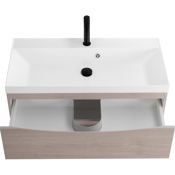 Тумба подвесная с раковиной BelBagno MARINO-800-2C-SO-RG-P 80 см, Rovere Grigio - 7 Тумба подвесная с раковиной BelBagno MARINO-800-2C-SO-RG-P 80 см, Rovere Grigio фото 7