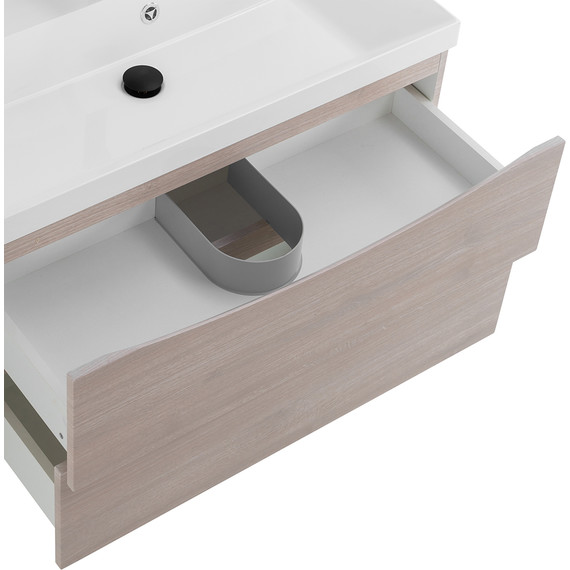 Тумба подвесная с раковиной BelBagno MARINO-800-2C-SO-RG-P 80 см, Rovere Grigio - 6 Тумба подвесная с раковиной BelBagno MARINO-800-2C-SO-RG-P 80 см, Rovere Grigio фото 6