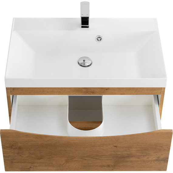 Тумба подвесная с раковиной BelBagno MARINO-600-2C-SO-RN-P 60 см, Rovere Nature фото 7