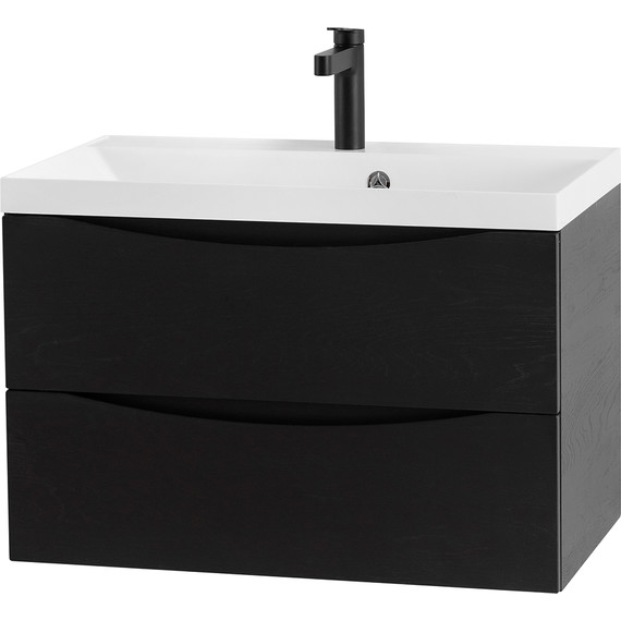 Тумба подвесная с раковиной BelBagno MARINO-800-2C-SO-RCA-P 80 см, Rovere Cioccolato Amaro фото 2