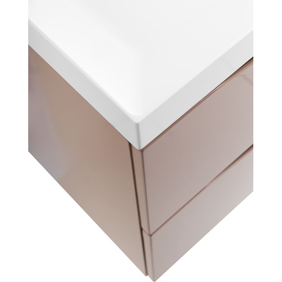 Тумба подвесная с раковиной BelBagno MARINO-800-2C-SO-CL-P 80 см, Capucino Lucido (раковина BB800/450-LV-MR-PR) фото 4