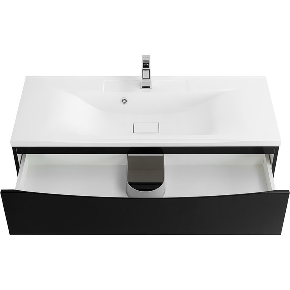Тумба подвесная с раковиной BelBagno MARINO-1100-2C-SO-NL-P 110 см, Nero Lucido фото 7