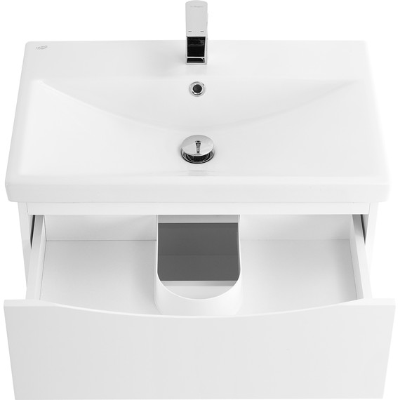 Тумба подвесная с раковиной BelBagno MARINO-CER-600-2C-SO-BL-P 60 см, Bianco Lucido фото 3