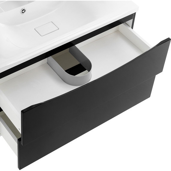 Тумба подвесная с раковиной BelBagno MARINO-800-2C-SO-NL-P 80 см, Nero Lucido (раковина BB800/450-LV-MR-PR) фото 6