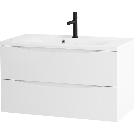 Тумба подвесная с раковиной BelBagno MARINO-800-2C-SO-BL-P 80 см, Bianco Lucido (раковина BB800/450-LV-MR-PR) фото 2