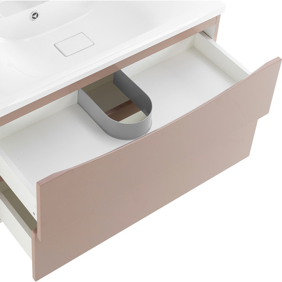 Тумба подвесная с раковиной BelBagno MARINO-800-2C-SO-CL-P 80 см, Capucino Lucido (раковина BB800/450-LV-MR-PR) фото 6