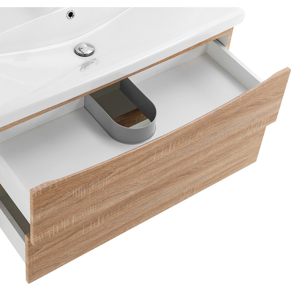 Тумба подвесная с раковиной BelBagno MARINO-CER-1000-2C-SO-WO-P 100 см, Rovere Bianco - 7 Тумба подвесная с раковиной BelBagno MARINO-CER-1000-2C-SO-WO-P 100 см, Rovere Bianco фото 7